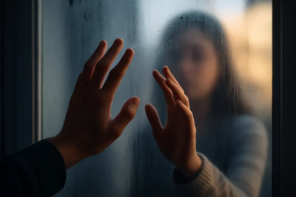Two hands reaching toward each other but stopping short, symbolizing emotional distance in a relationship.