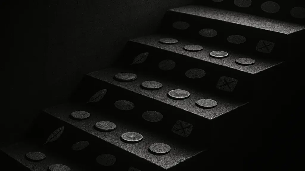 A worn path curves back toward a steady center.